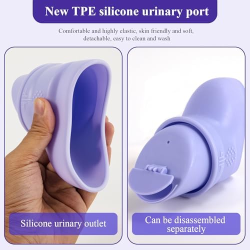 Female Urinal 40oz, Leak-Proof Urine Bottle with Handle for Bedside & Nighttime Use | Portable Pee Bottle for Car Travel, Hospital Recovery, Elderly Senior Care, Women Urination Device
