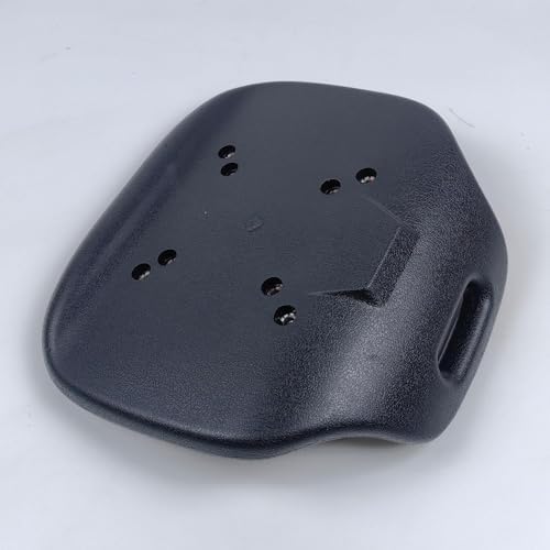 Low Back Bar Stool Replacement Seat Top - 13.8"x13" PU Black Stool Seat for Beauty Salon, Gaming & Office Chairs, Easy Install Swivel Chair Repair