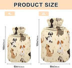 Puppy Dogs Paw Print Hot Cold Water Bottle with Fleece Cover PVC Hot Water Bag 1 Liter