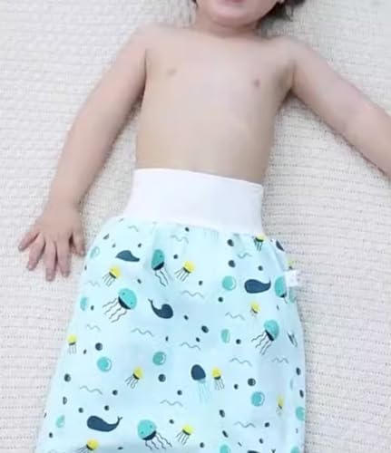anso 2 Pack Baby Diaper Skirt Washable Toddler Potty Training Skirt Cotton Toilet Training Nappy Skirt