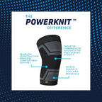 Copper Compression PowerKnit Knee Sleeve- Copper Stabilizer Support Brace for Meniscus Tear, ACL, MCL, Arthritis, Joint Pain Relief, Running, Sports, Hiking- Men & Women- Fits Right/Left - S/M