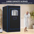 BOCHPOWER Portable Sauna Box, 3.0L Steamer, Remote Control, Folding Chair, 9 Levels