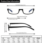 Kerecsen Half Frame Reading Glasses for Men & Women, Lightweight Comfort-Fit Design with Spring Hinges