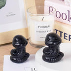 2 Inch Crystal Snake Figurine Handcrafted,Obsidian Crystal Sculpture Healing Energy Stone Spiritual Decor Unique Gift for Collectors Meditation Altar Mystical Statue Reiki Energy