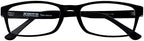 Mens Womens +3.50 Black 1.56 High Index Lenses Reading Glasses Readers Spectacles