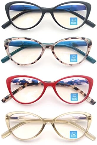 MODFANS Blue Light Reading Glasses for Women 1.5 Ladies Readers Spring Hinges,Anti Glare UV Eyestrain,Computer Eyeglasses Women