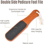 2PCS Foot File Foot Rasp Wooden Handle Pedicure Tool Foot Callus Remover Scrubber Dual-Sides Heel Grater for Dead Skin (1)