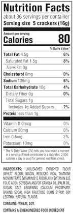RITZ Original Crackers, Snacks for Kids and Adults, Lunch Snacks, Family Size, 20.5 oz