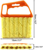 Pack of 2, Blind Cleaner 7 Finger Dusting Cleaner Tool for Window Shutters Venetian Shades Blinds Hand-Held Washable Mini Dust Cleaner Brush Air Conditioner Duster Dirt Cleaner for Housework