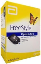 optium glucometer with 100 strips by freestyle