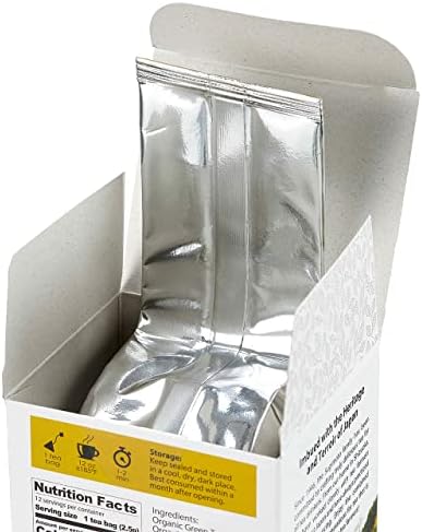 SUGIMOTO TEA Japanese Organic Yuzu Kukicha with Matcha Green Tea Bags 12 Count