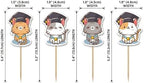 24 Pcs Cat Graduation Cupcake Toppers Cute Kitten Grad Cap Cupcake Picks for 2026 Graduation Party Decorations Kindergarten Preschool Elementary School Graduate Supplies