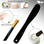 6Pcs Silicone Mixing Bowls, Silicone Bowls for Facials, DIY Face Mask Mixing Bowl for Home Salon Spa Face Skin Applicator Bowl, Black