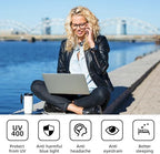 Okany Blue Light Blocking Glasses for Women Men, Round Computer Glasses, Anti-Glare/UV/Glare Gaming Glasses