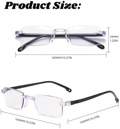 Noblu Glasses 2pcs Intelligent Dual Focus With Smart Zoom Autofocus Vision Reading For Presbyopia As Seen On Tv Presbyopic Solution For Women And Men