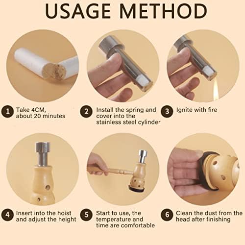Barelove Moxa Stick Burner Holder, 葫芦灸 艾灸 Wooden Moxa Strips Mugwort Moxibustion Keeper Box Acupoint Massage Treatment Tool, Portable Moxa Healing Box Set