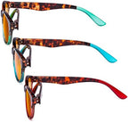 Eyekepper 3 Pack Orange Tinted Pattern Design Reading Glasses Blue Light Blocking Readers Computer Eyeglasses +0.75