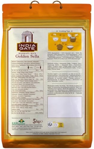 India Gate - Parboiled Basmati Rice - Golden Sella, 10 Pound Bag
