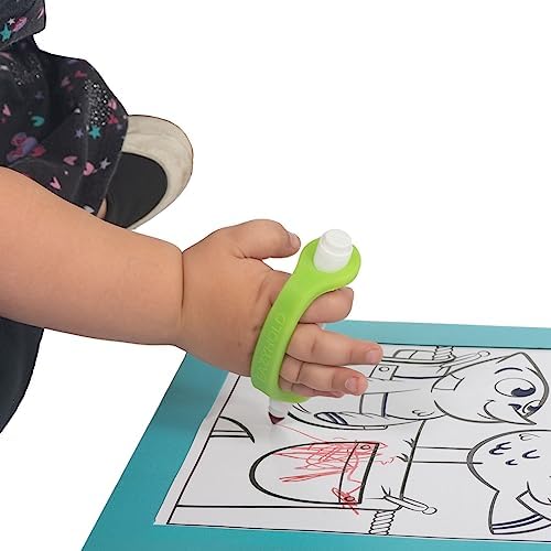 EaZyHold Art Pack - Silicone Adaptive Universal Cuff for Hand Grip Support, Daily Living Mobility Aid, Secure Hold on Pencils, Paint Brushes, Markers, Makeup - 4 Pack