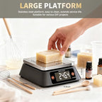 Kitchen Scales Digital Weight Grams and Ounces, YONCON KF-H8U Food Scale for Bakers, Candle and Soap Making, Baking Scale with Stainless Steel Large Platform, 22lb, 3*AA Batteries and AC Power Adapter