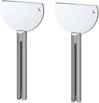 Toothpaste Squeezer, Metal Tube Squeezer Key Stainless Steel Toothpaste Roller Tube Wringer for Paint, Cream, Cosmetic, Daily Living Tube Squeezing Aids (2PCS A)