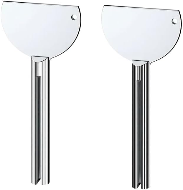 Toothpaste Squeezer, Metal Tube Squeezer Key Stainless Steel Toothpaste Roller Tube Wringer for Paint, Cream, Cosmetic, Daily Living Tube Squeezing Aids (2PCS A)