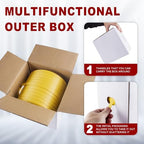 Heavy Duty Packaging 1/2" x 1000’ Polypropylene (PP) Strapping and 100 pcs Plastic Buckles with Self Dispensing Box Kit - Industrial Grade Pallet Strapping，300 lbs Break Strength