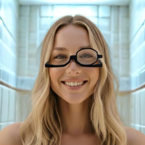 2 Pairs Makeup Reading Glasses Magnifying Make up Spectacles Flip Down Cosmetic Womens Reading Glasses