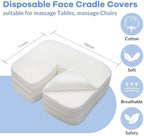 500 Count Disposable Face Cradle Covers, Medical-Grade, Ultra Soft, Luxurious, Non-Sticking Massage Face Covers, Headrest Covers for Massage Tables & Massage Chairs