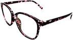 Oversize Computer Reading Glasses Womens Readers Purple Floral Frame Longsighted Eyewear