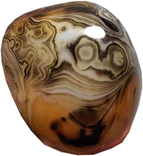 Natural Polished Banded Lace Agate Healing Crystal Specimen Irregular Palm Worry Stones Pebble Reiki Madagascar Collection Gifts Decor 1pc.（0.11-0.16 Pound