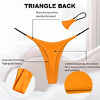 chahoo Sexy Underwear for Women Thong Low Rise G-String Panties 5-Pack Low Waist T Back String Underpants Gift for Women