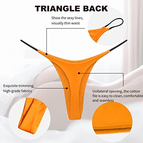 chahoo Sexy Underwear for Women Thong Low Rise G-String Panties 5-Pack Low Waist T Back String Underpants Gift for Women