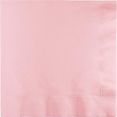 Touch of Color 3-Ply Paper Dinner Napkins, 1/4 Fold, Classic Pink, 25 Count (Pack of 10)