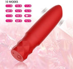 Waterproof 10 Modes Quiet Powerful Handheld Electric Bullet Tool，Bullet Massage Rod Travel Portable Silicone Massage Ball for Women，Pleasure Handheld Personal Bullet Tool for Quick Relaxation R491