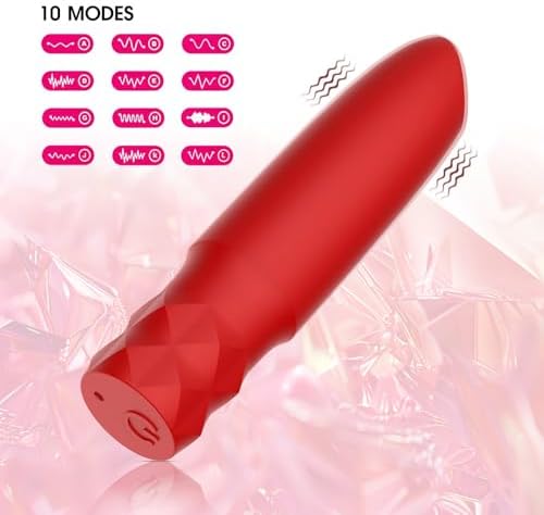 Waterproof 10 Modes Quiet Powerful Handheld Electric Bullet Tool，Bullet Massage Rod Travel Portable Silicone Massage Ball for Women，Pleasure Handheld Personal Bullet Tool for Quick Relaxation R491