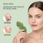 airogym 2PCS Jade Stone Gua Sha Set Face Massager Jade Facial Tools Body Lymphatic Drainage Massager, Guasha Face Sculpting Tool Skin Care Set Gifts for Women Gua Sha Sculpting for Tighten Skin