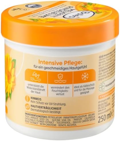 Balea Melkfett milking grease - Calendula Gel-Cream - Protects Skin Against Environmental Damage / Stress from Cold, Wind, Rain etc - 250ml (Not Tested on Animals) by dm-drogerie markt