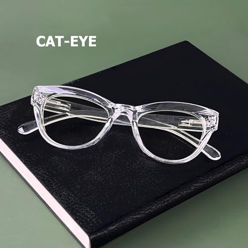 Eyekepper 4 Pack Oversized Blue Light Filter Glasses Women Cat Eye Computer Reading Glasses +1.50