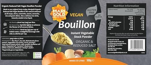 Marigold Organic Less Salt Bouillon, 500 GR