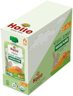 Holle Organic Baby Food Pouches - Veggie Bunny Baby Puree with Carrots, Peas and Sweet Potato - (12 Pack) Organic Baby Snacks + Fruit and Veggie Pouches for Weaning Babies 6 Months and Older