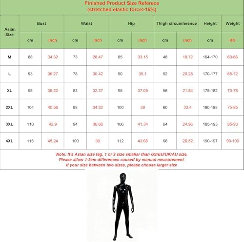 Men's Shiny Wet Look Zipper Crotch Bodysuit Stretchy Full Body Catsuit Attached Hood and Gloves