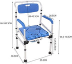 3 in 1 Bath Toilet Chair Bedside Commode Seat Deluxe Pregnant Shower Stool with Ultra-Premium Padded Adjustable Height for Adults, Handicap