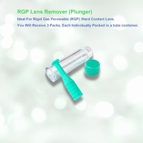 [3 Pack] Hard Contact Lens Remover Tool - Ideal for RGP Lenses Plunger with Suction Cup