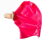 LEIMI Latex Gummi Hood Mask Catsuits Pin eyes with Sheath Full Cover mask