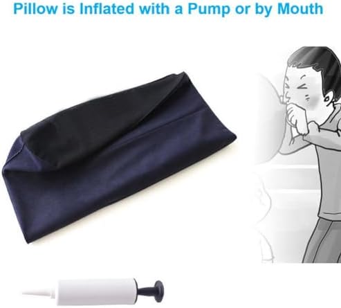 Inflatable Rocking Pillow, Bed Wedges & Body Positioners Pillow, Body Position Cushion, Surface Flocking for Sleeping Traveling Yoga (Breads Shape)