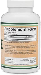L-Serine Capsules (Third Party Tested) - 2,000mg Servings Used in Clinical Study, 180 Count, 500mg per Capsule (L Serine Amino Acid for Serotonin Production and Brain Support) by Double Wood