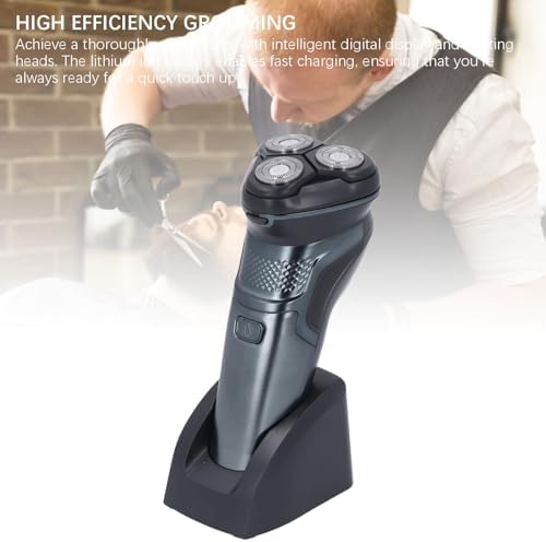 YUYTE Electric Beard Trimmer for Men, USB Rechargeable Cordless Beard Clipper with 3D Floating Head, Powerful Motor Low Noise and