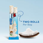 Snack Break Coconut Wafer Rolls, Rolled Wafer Cookies, Coconut Coated Delicious Snack, Individually Wrapped, Crunchy Sticks for On-the-Go, Coffee, Tea, Pack of 24