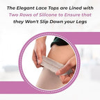 ITA-MED Sheer Thigh High Compression Stockings for Women, 20-30 mmHg Medical Compression Socks, Closed Toe